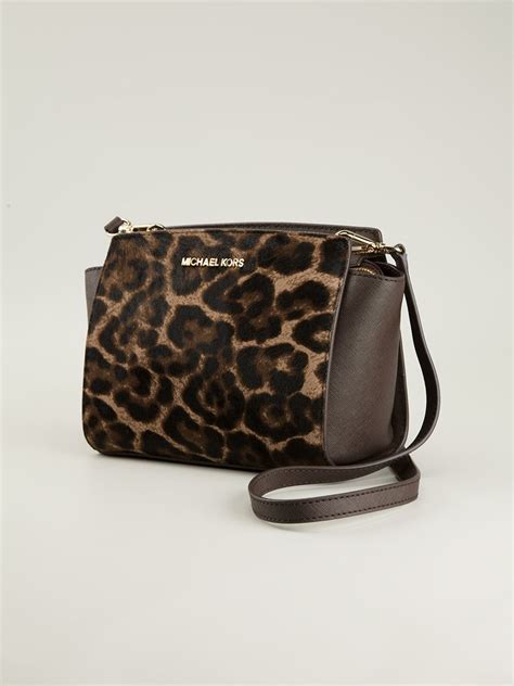 vinyl michael kors leopard crossbody|Michael Kors leather crossbody handbags.